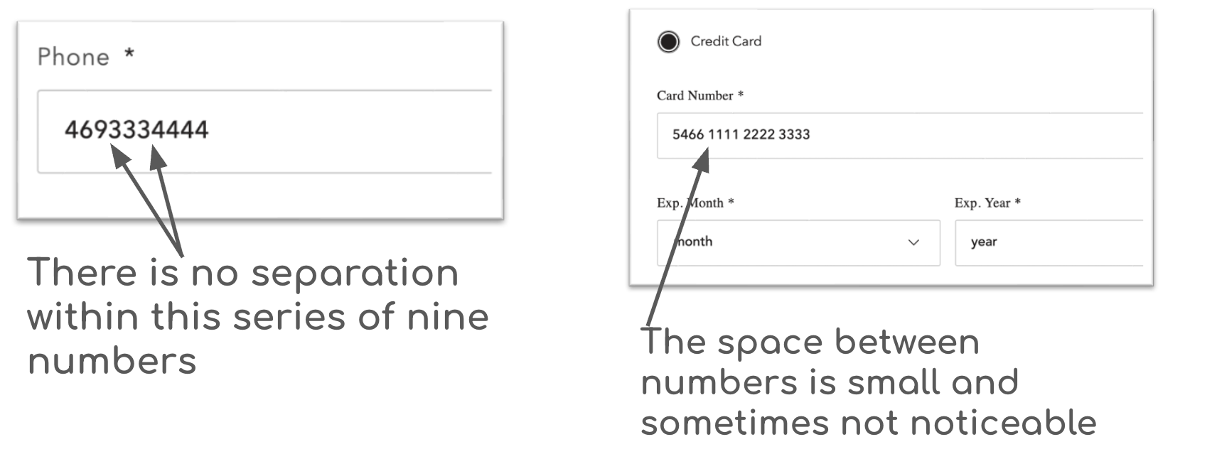 Issue Two Image: large numbers with no seperation